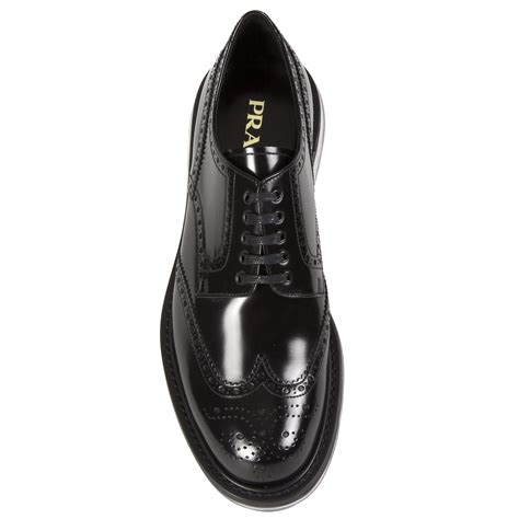 prada studded leather derby shoes|prada men's oxford shoes.